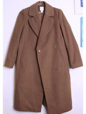 HM Brown Long Pea Coat - 4